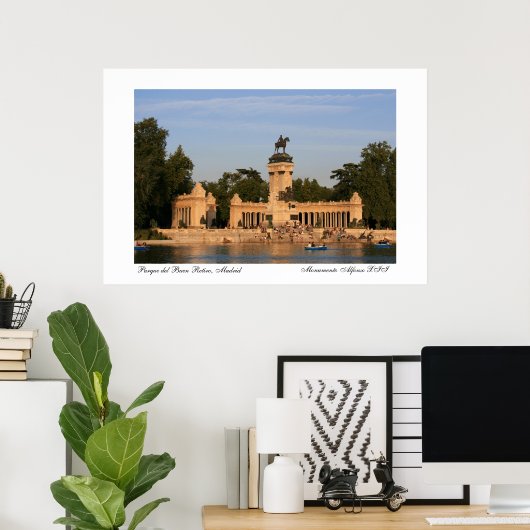 El Buen Retiro, Madrid Poster (Thuiskantoor)