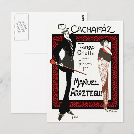 El Cachafaz Tango Briefkaart (Voorkant / Achterkant)