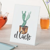 El Cactus Reclamebord Met Voetstuk (Insitu)