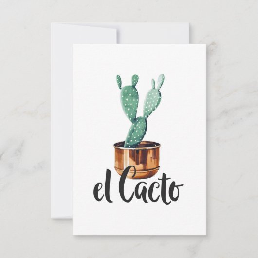 El Cactus RSVP Kaartje (Voorkant)