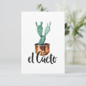 El Cactus RSVP Kaartje (Staand voorkant)
