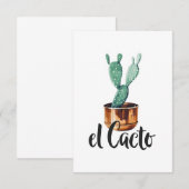 El Cactus RSVP Kaartje (Voorkant / Achterkant)