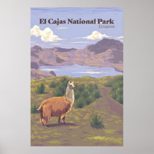 El Cajas Nationaal Park Ecuador Reisposter Poster
