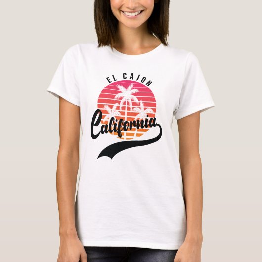 El Cajon, Retro Sunset Dames T-shirt (Voorkant)