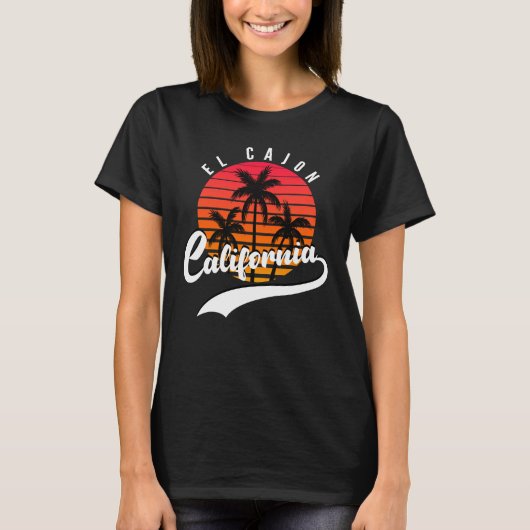 El Cajon, Retro Sunset T-shirt voor dames (Voorkant)