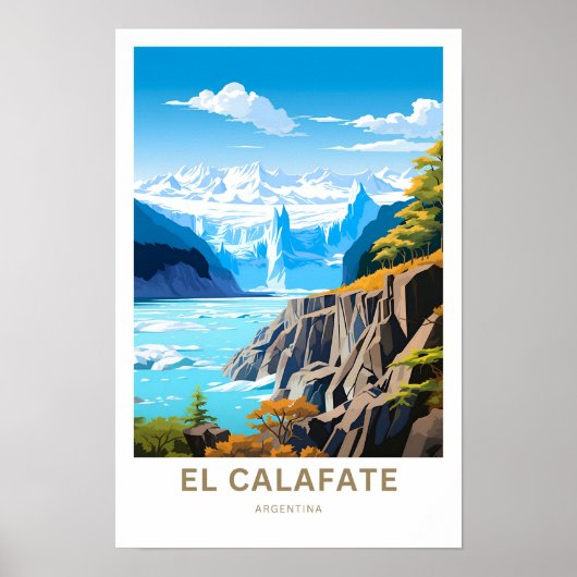 El Calafate Argentinië Reisprint Poster (Voorkant)