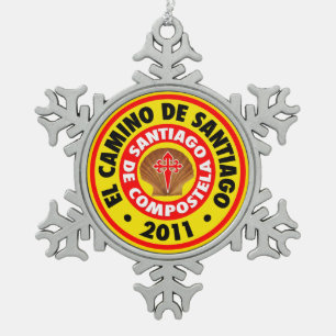 El Camino De Santiago 2011 Tin Sneeuwvlok Ornament