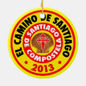 El Camino De Santiago 2013 Keramisch Ornament (Achterkant)