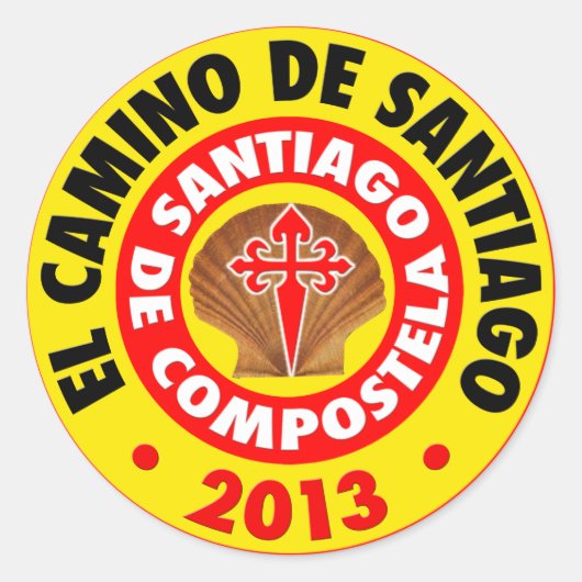 El Camino De Santiago 2013 Ronde Sticker (Voorkant)