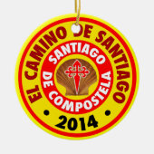 El Camino De Santiago 2014 Keramisch Ornament (Voorkant)