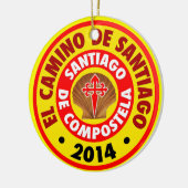 El Camino De Santiago 2014 Keramisch Ornament (Links)