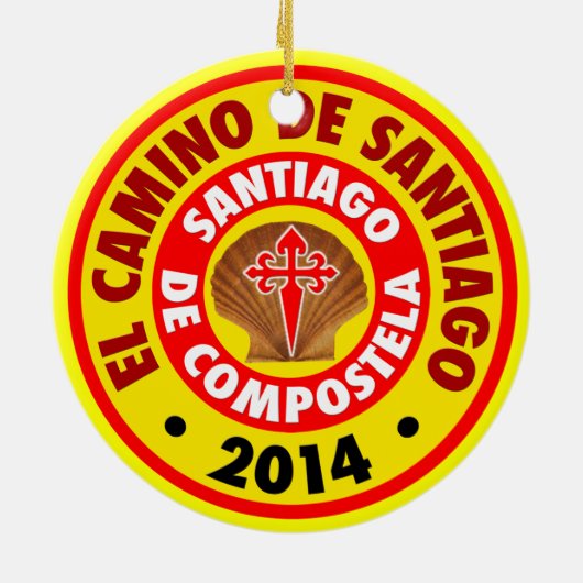El Camino De Santiago 2014 Keramisch Ornament (Achterkant)