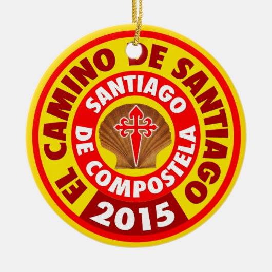 El Camino De Santiago 2015 Keramisch Ornament (Voorkant)