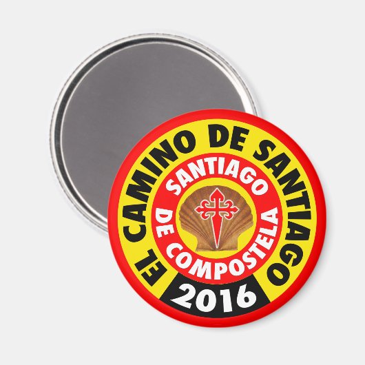 El Camino de Santiago 2016 Magneet (Voorkant / Achterkant)