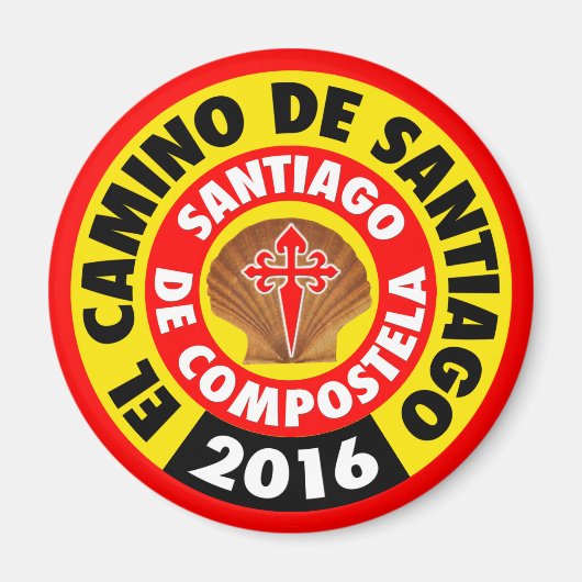 El Camino de Santiago 2016 Magneet (Voorkant)