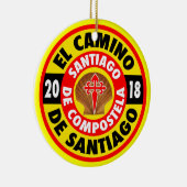El Camino De Santiago 2018 Keramisch Ornament (Rechts)
