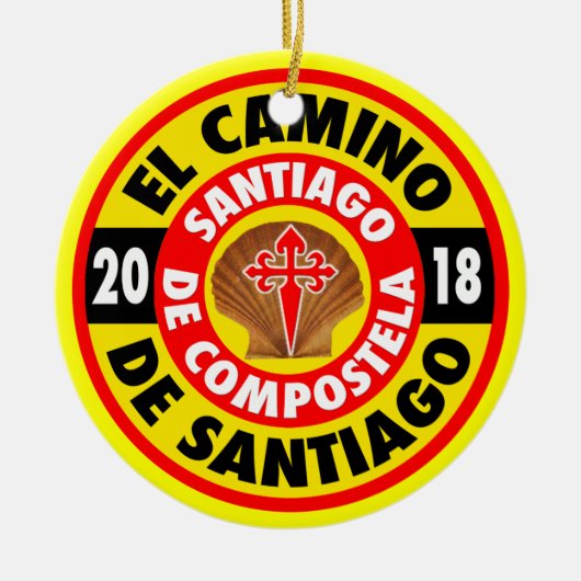 El Camino De Santiago 2018 Keramisch Ornament (Voorkant)