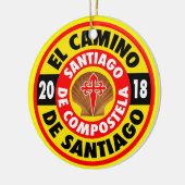 El Camino De Santiago 2018 Keramisch Ornament (Links)