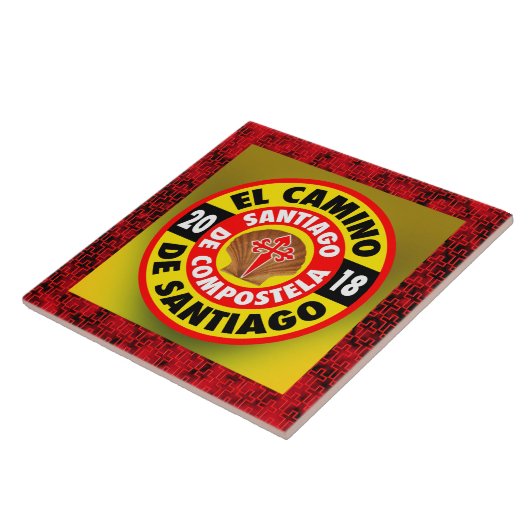 El Camino de Santiago 2018 Tegeltje (Zijkant)