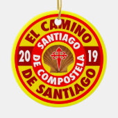 El Camino De Santiago 2019 Keramisch Ornament (Voorkant)