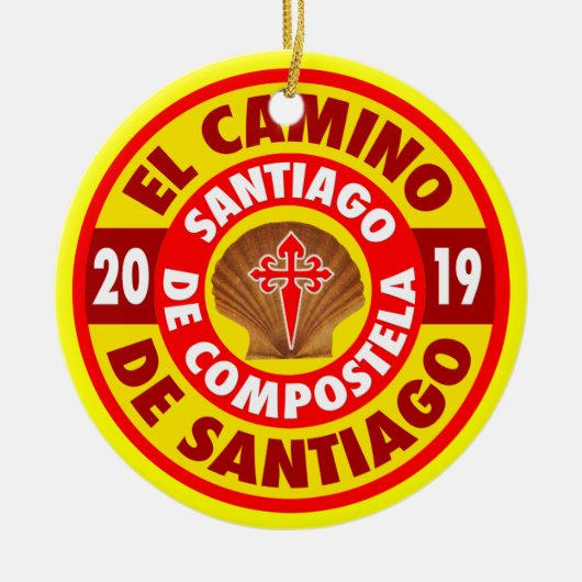 El Camino De Santiago 2019 Keramisch Ornament (Voorkant)