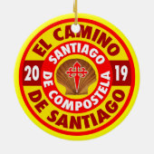 El Camino De Santiago 2019 Keramisch Ornament (Achterkant)