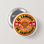 El Camino de Santiago 2020 Ronde Button 5,7 Cm (Voorkant /achterkant)