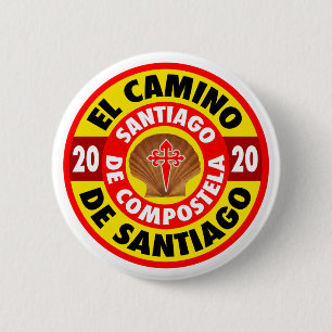 El Camino de Santiago 2020 Ronde Button 5,7 Cm