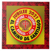 El Camino de Santiago 2021 Tegeltje (Voorkant)