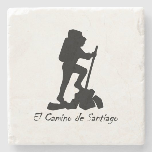 El Camino de Santiago - Bucket List Hike Stenen Onderzetter (Voorkant)