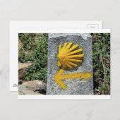 El Camino de Santiago de Compostela, Spanje, schel Briefkaart (Voorkant / Achterkant)