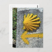 El Camino de Santiago de Compostela, Spanje, schel Briefkaart (Voorkant / Achterkant)