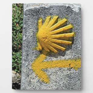 El Camino de Santiago de Compostela, Spanje, schel Fotoplaat