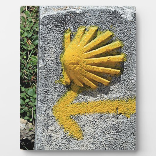 El Camino de Santiago de Compostela, Spanje, schel Fotoplaat (Voorkant)