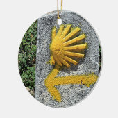 El Camino de Santiago de Compostela, Spanje, schel Keramisch Ornament (Links)