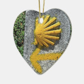El Camino de Santiago de Compostela, Spanje, schel Keramisch Ornament (Links)