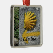 El Camino de Santiago de Compostela, Spanje, schel Metalen Ornament (Rechts)