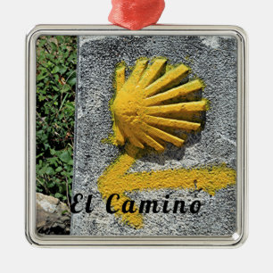 El Camino de Santiago de Compostela, Spanje, schel Metalen Ornament