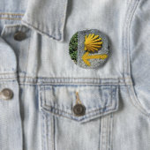 El Camino de Santiago de Compostela, Spanje, schel Ronde Button 5,7 Cm (In situ)