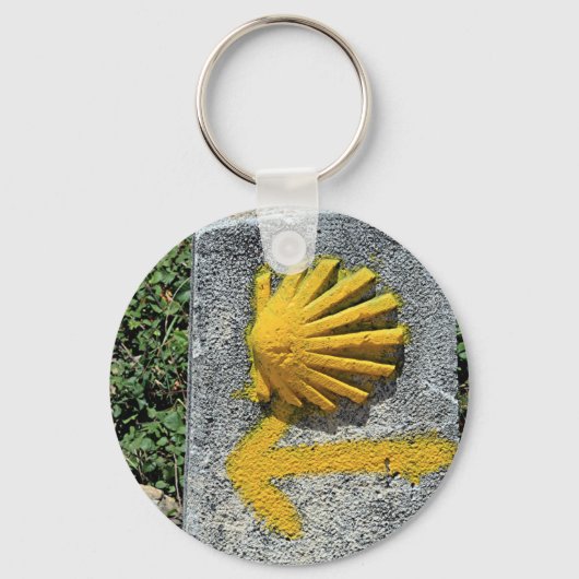 El Camino de Santiago de Compostela, Spanje, schel Sleutelhanger (Voorkant)