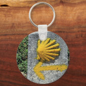 El Camino de Santiago de Compostela, Spanje, schel Sleutelhanger (Voorkant)