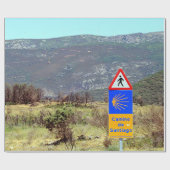 El Camino de Santiago de Compostela, Spanje, teken Cadeaupapier (Vlak)