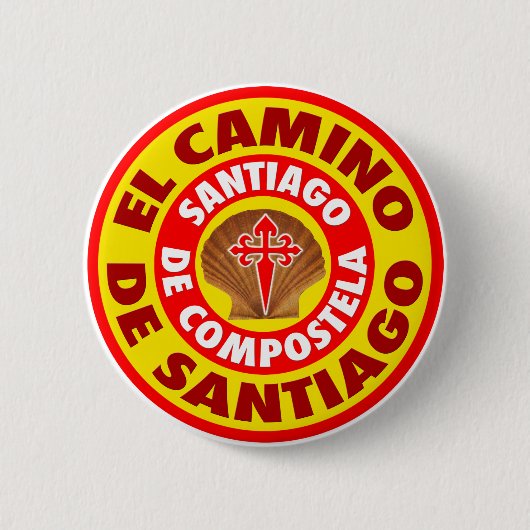 El Camino de Santiago Ronde Button 5,7 Cm (Voorkant)