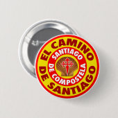 El Camino de Santiago Ronde Button 5,7 Cm (Voorkant /achterkant)