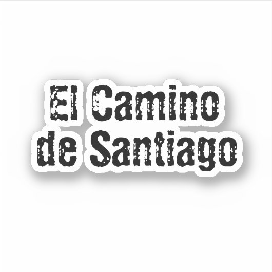 El Camino de Santiago Sticker (Voorkant)