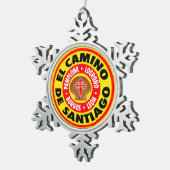 El Camino De Santiago Tin Sneeuwvlok Ornament (Rechts)