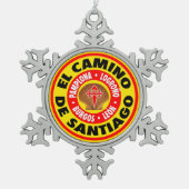 El Camino De Santiago Tin Sneeuwvlok Ornament (Voorkant)