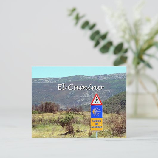 El Camino de Santiago (titel) Briefkaart (Staand voorkant)