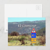 El Camino de Santiago (titel) Briefkaart (Voorkant / Achterkant)