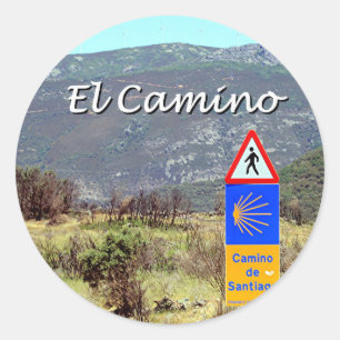 El Camino de Santiago (titel) Ronde Sticker